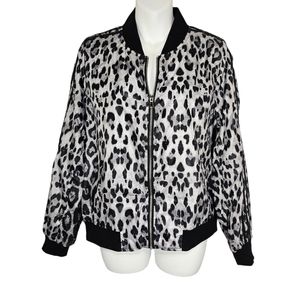 Stella + Lorenzo Black Leopard Jordan Jacket Size Small